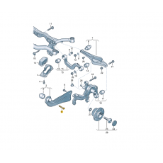 Болт переднего верхнего рычага и заднего амортизатора М12x80 VAG N10170804