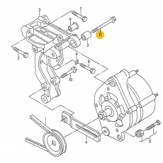 Болт генератора верхний М10х95 VAG N90628303