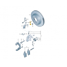 Болт крепления тормозного диска М10х1x13x19 VAG N91017302