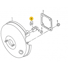 Вакуумный усилитель тормозов стопорная шайба VAG N90254701