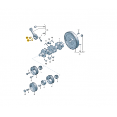 Вкладыш шатуный нижний 2.0L 1шт. VAG 03L105701GGLB