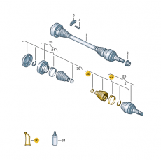 Пыльник на ШРУС наружный передний BAC,BLK,BPD,BPE GKN 304551