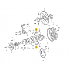 Вкладыши коренные 1.00 MAHLE 029HS18071100