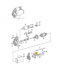 Втулка стартера тонкого задняя VAG 035911213B