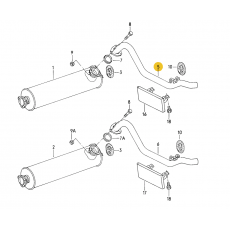 Глушителя труба задняя VAG 073253681D