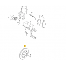 Диск тормозной передний вентилируемый 28-35 >>2002 VAG 2D0615301D