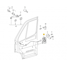 Замок передний. двери L VAG 2D1837015D