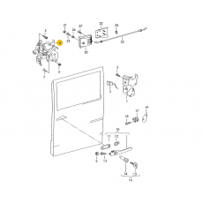 Замок сдвижной двери L VAG 2D1843653