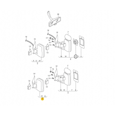 Зеркало механическое R VAG 2D1857502A01C