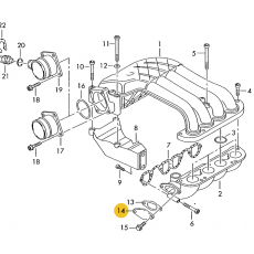 Клапан системы циркуляции ОГ заглушка VAG 038131925