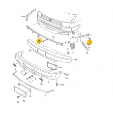 Клипса бампера VAG N0385501