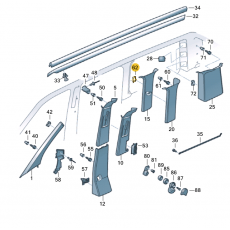 Клипса обшивки VAG 7H0867331A