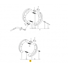 Колодки ручника 46 BOSCH 0986487611