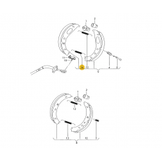 Колодки ручника пружинка + CRAFTER VAG 2D0609717A