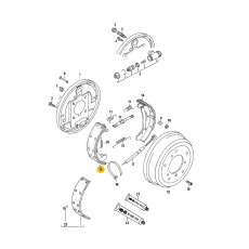 Колодки тормозные задние односкатные 250 x 55 VAG 281698135A