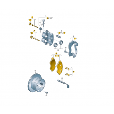Колодки тормозные передние VAG 2E0698151F