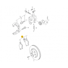 Колодки тормозные передние вентилируемые R16 98-->> VAG 7D0698151A