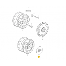 Колпак колесный серебр VAG 7D0601151A091