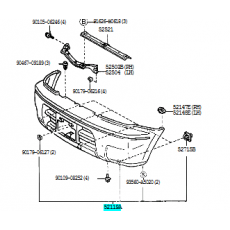 Бампер передний Prado 90 TOYOTA 5211960040 Б/У