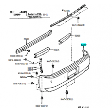 Бампер задний MARK II TOYOTA 5215922590 Б/У