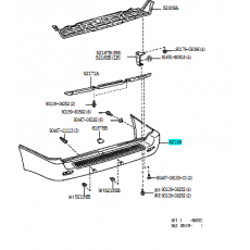 Бампер задний Land Cruiser 100 TOYOTA 5215960131 Б/У