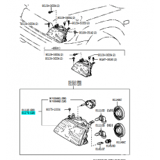 Фара левая Land Cruiser 100 TOYOTA 8105960040 Б/У