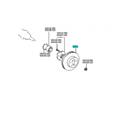 Диск тормозной передний TOYOTA 4351202111