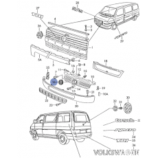 Эмблема передняя хром Tong Yang 3B0853601BFDY VAG 3B0853601B