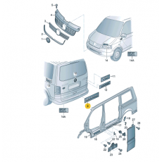 Эмблема надпись TRANSPORTER VAG 7H0853687739