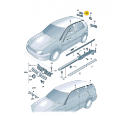 Эмблема надпись TDI VAG 3B0853675ABGQF