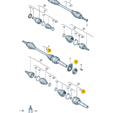 ШРУС внутренний колпачок R МКПП-6 2.5 VAG 7H0407284A