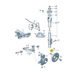 Шпилька крепления колеса перед + зад 46 + CRAFTER VAG 2D0501627A