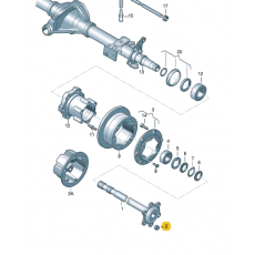 Шпилька крепления задней ступицы 50 гайка M10 VAG WHT002519