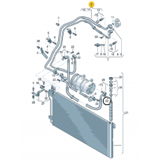 Трубка кондиционера VAG 7H1820743B