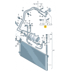 Трубка кондиционера VAG 7H1820741D