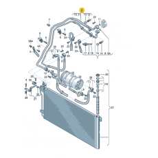 Трубка кондиционера VAG 7H1820743H