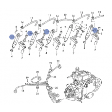 Форсунка в сборе ACV AUF AYC + LT-2 >>> 2002 VAG 074130201C Б/У