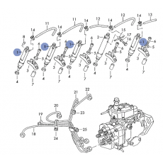 Форсунка в сборе ACV AUF AYC + LT-2 >>> 2002 BOSCH 0432193823