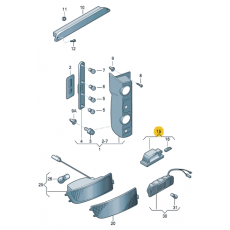 Фонарь задний подсветки номера VAG 2E0943021A