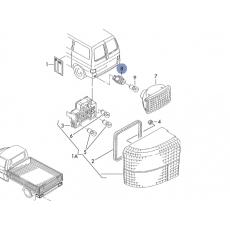 Фонарь задний в бампер патрончик +LT VAG 6K0953123B
