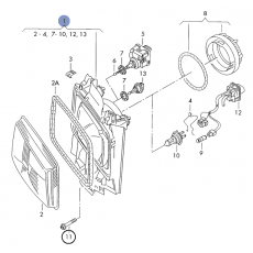 Фара с крепежом R DEPO 441-1129R-LD-E