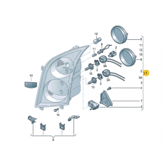 Фара R внутри черный DEPO 441-11B5R-LDEM2