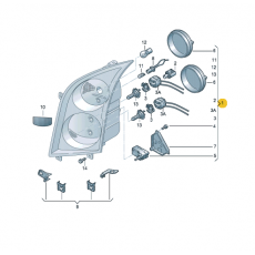 Фара L VAG 2E1941015