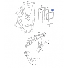 Уплотнитель опускного стекла VAG 2D0837703
