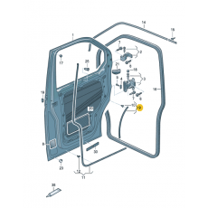 Уплотнитель двеpи L VAG 7H0837565A