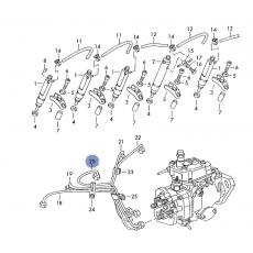 Трубки ТНВД 2,5 VAG 074130241H Б/У,074130241P Б/У