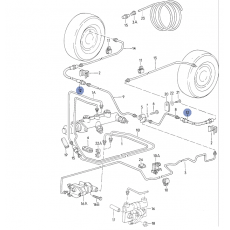 Трубка тормозная резиновая задняя 200mm DELLO 120029510