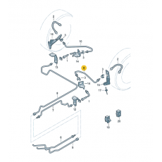 Трубка тормозная задняя L VAG 7E0611763A