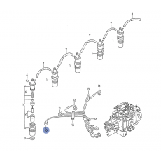 Трубка ТНВД к-т VAG 074130301D Б/У
