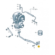 Трубка масляного щюпа прокладка VAG 035145757C
